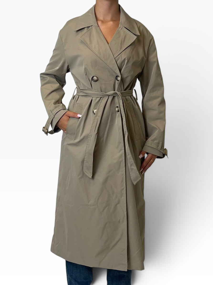Trench lungo doppiopetto tessuto tecnico Donna  -  28824KA