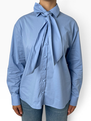 Camicia morbida con foulard al collo Donna  -  MW2630006