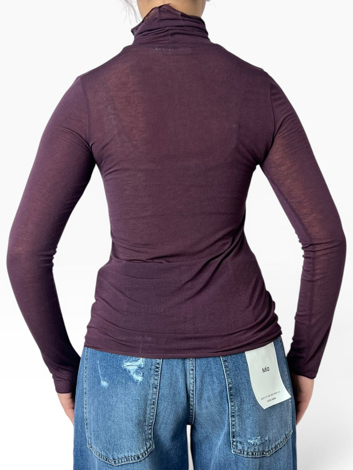 Maglia dolcevita velata aderente Donna  -  723643KA