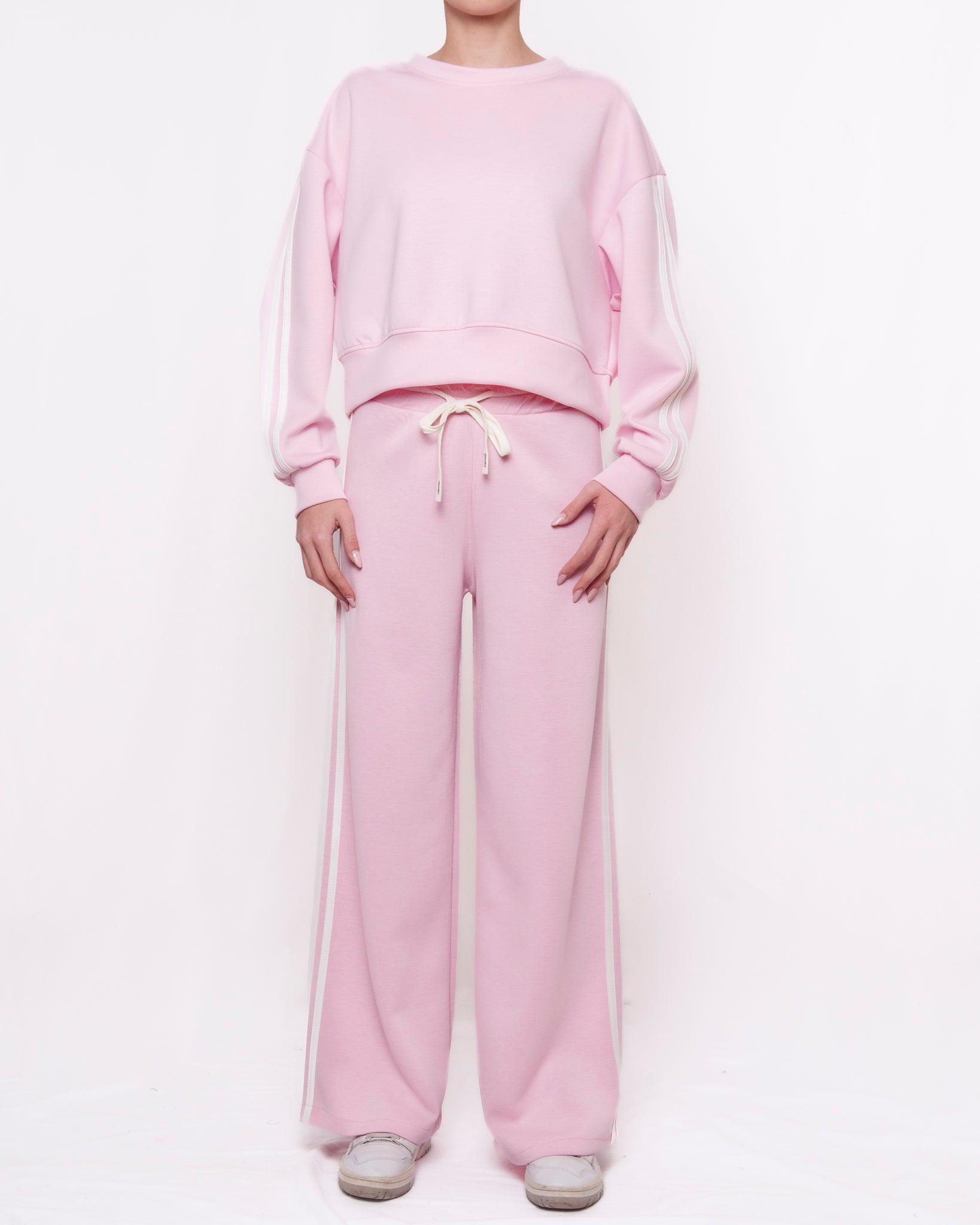 Completo felpa e pantaloni tuta con bande laterali Donna  -  6718V