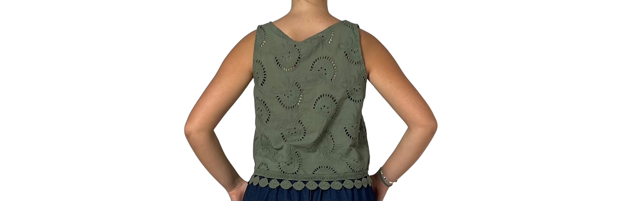 Canotta con Ricamo Sangallo Traforato Donna  -  6607V
