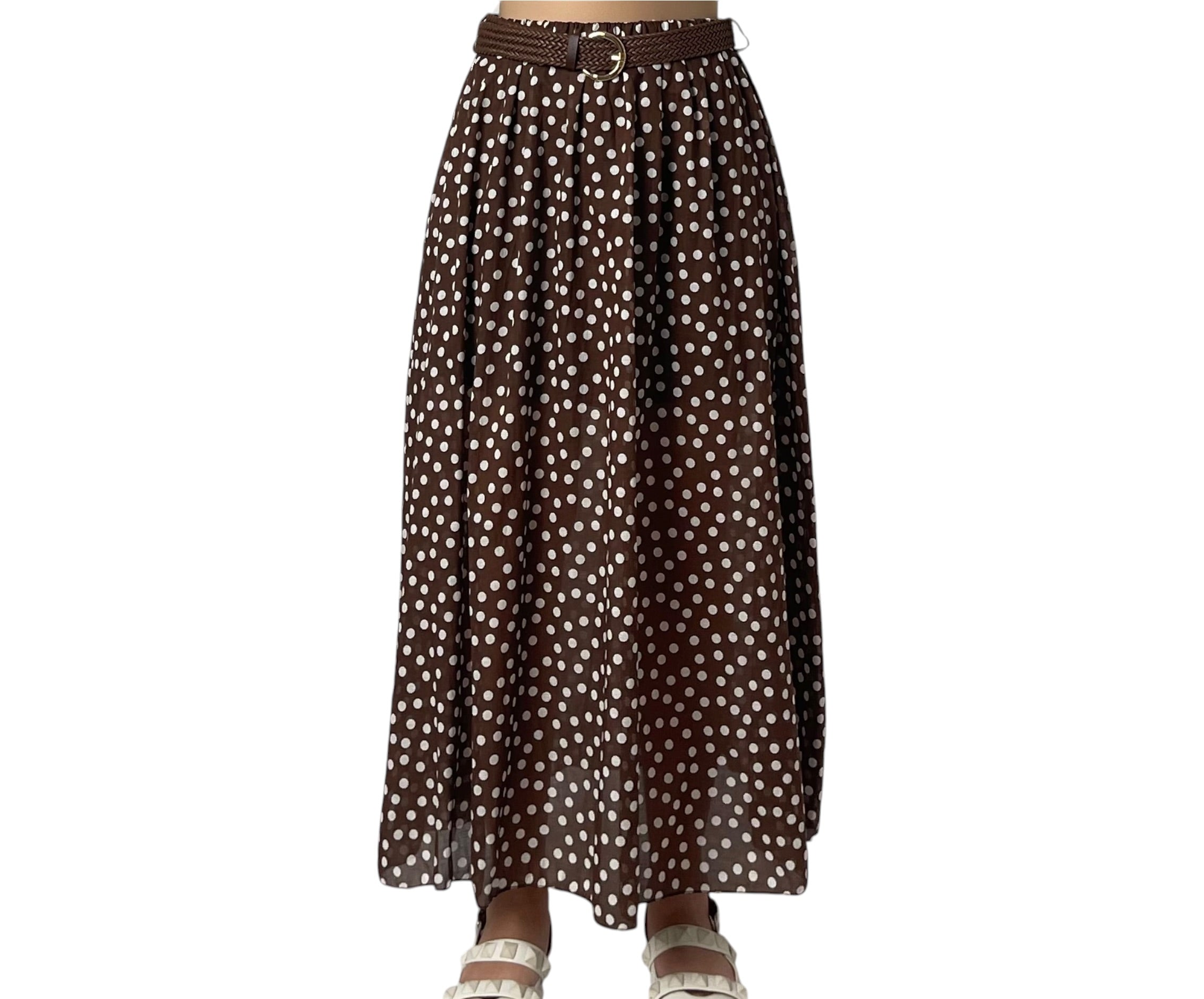 Gonna Lunga a Pois con Cintura Donna  -  15669EC