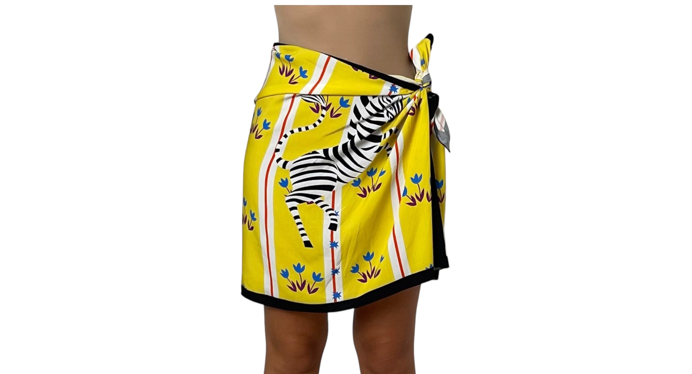 Gonna Mini Pareo con Stampa Grafica Donna  -  20905V