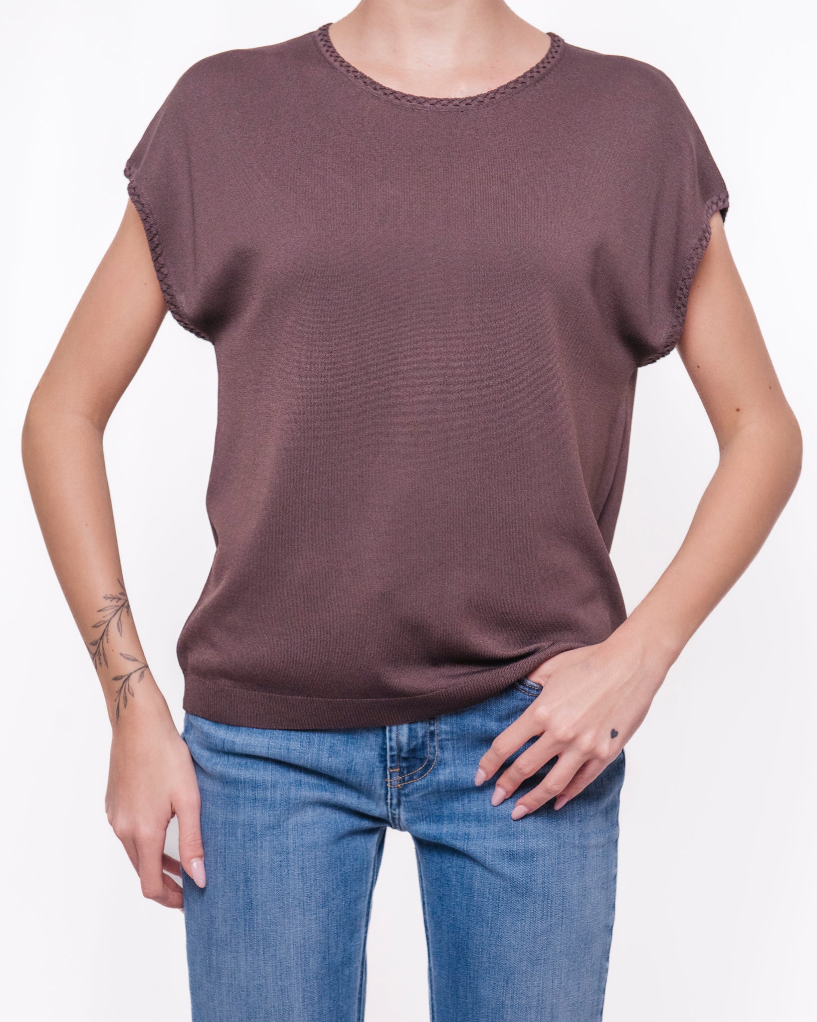 Blusa girocollo senza maniche Donna  -  6276KA