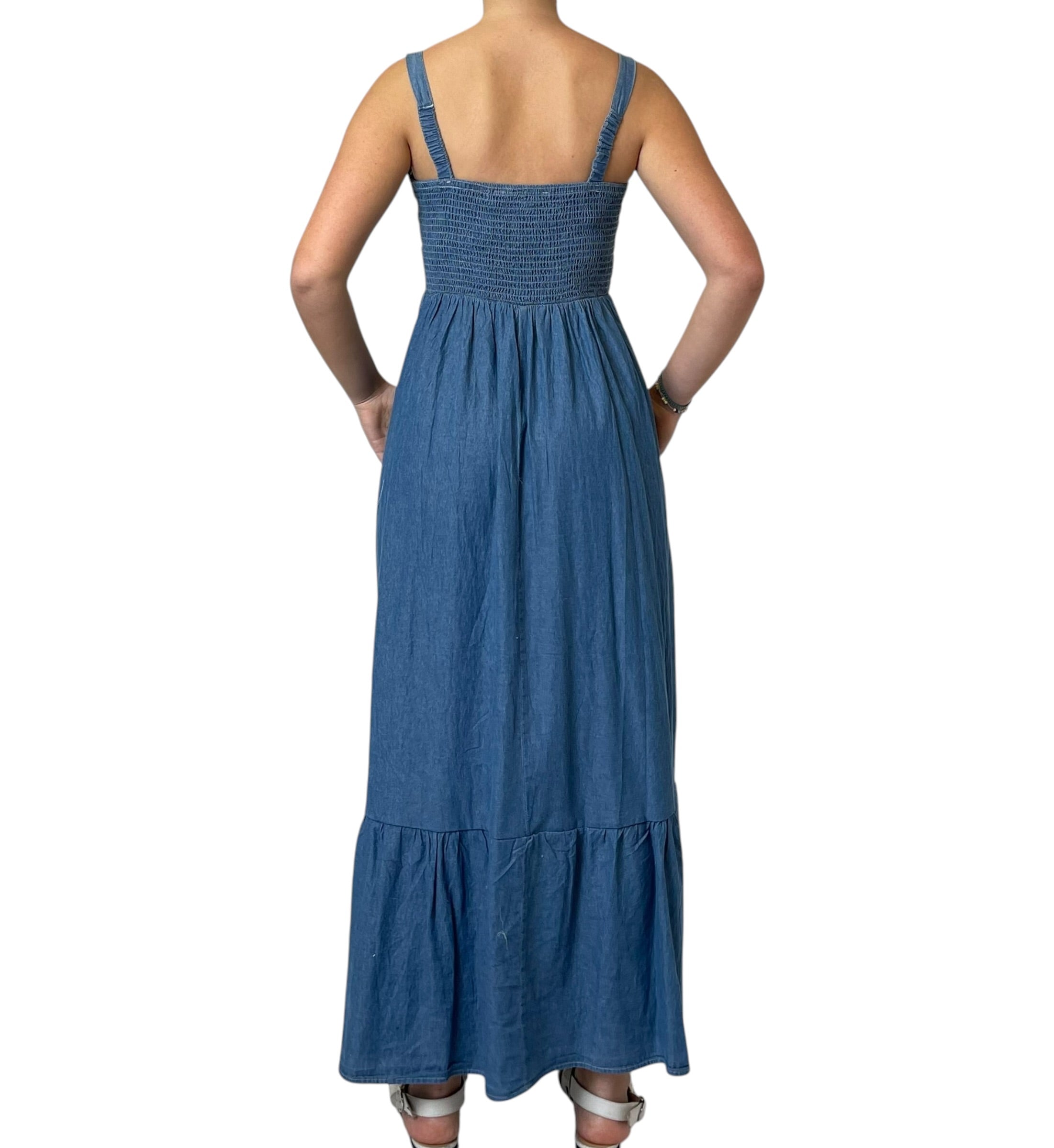 Abito Lungo Denim con Balza Donna  -  4842556