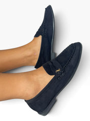 Mocassino scamosciato con impunture Donna  -  G523