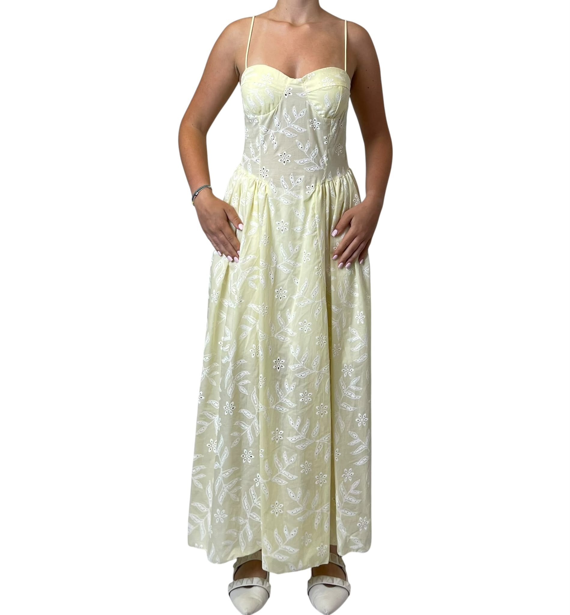 Abito Lungo con Bustier e Gonna in Sangallo Donna  -  6854