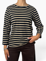 Maglia a righe con girocollo Donna  -  2706KA