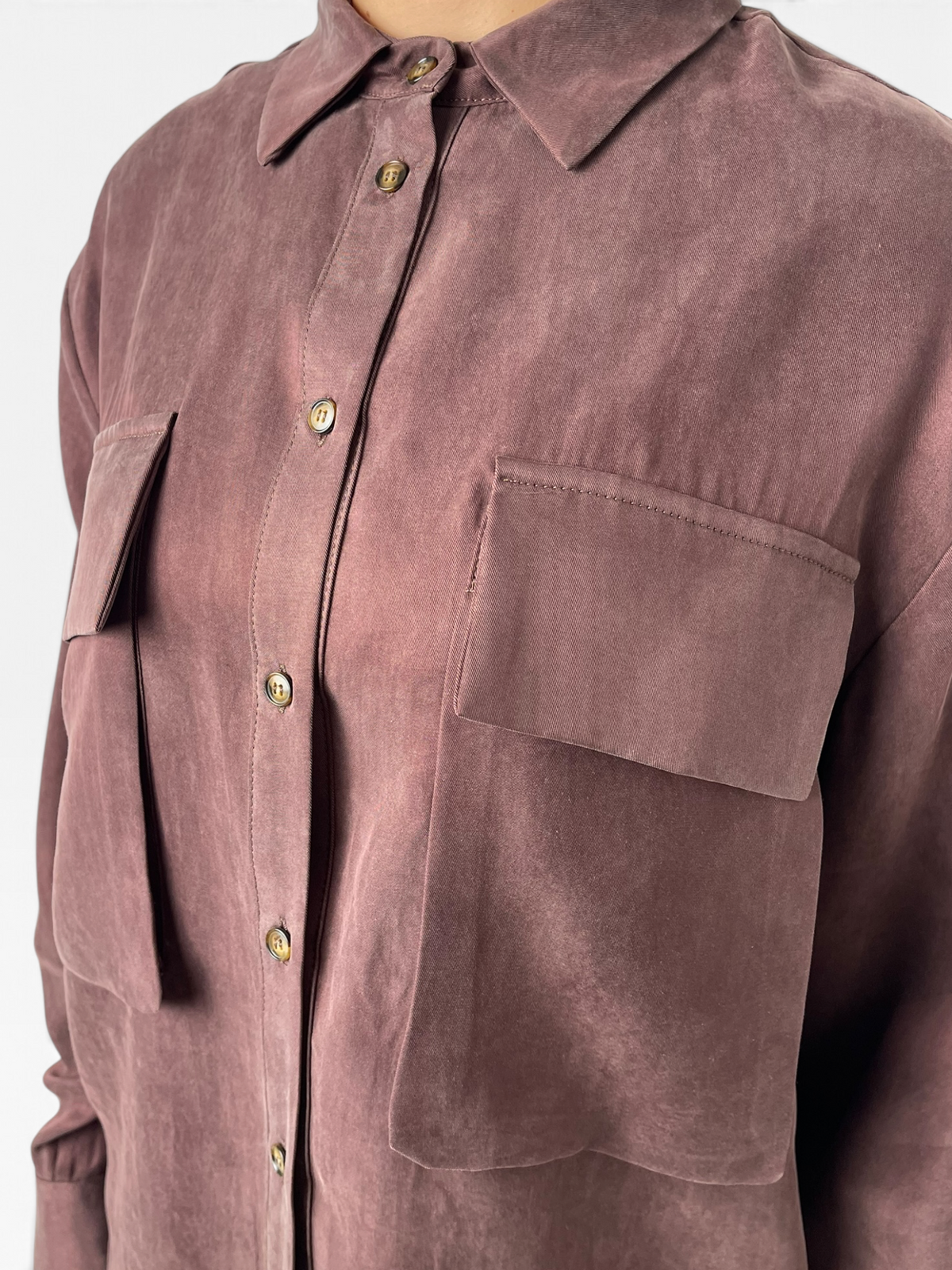 Top fluido con camicia oversize Donna  -  TAC0338
