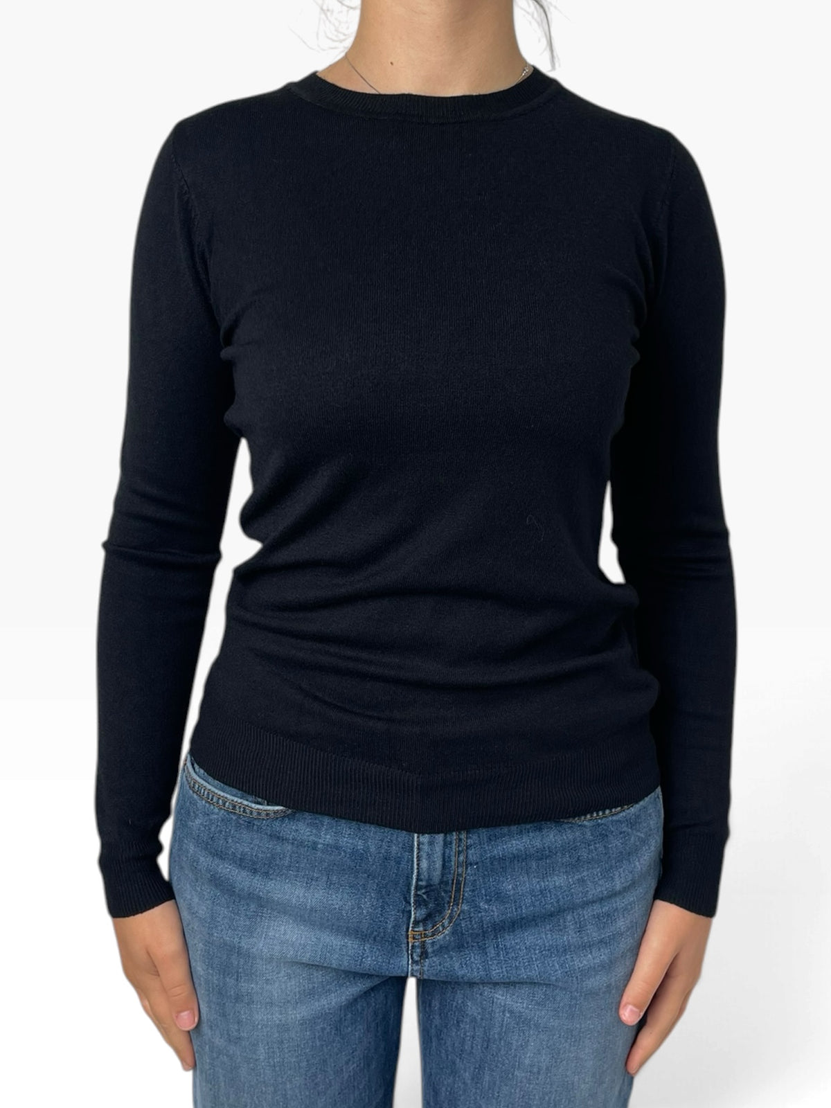 Maglia basic girocollo aderente Donna  -  T-022