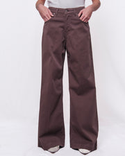 Pantalone Wide Leg Vita Alta con Tasche Donna  -  JVALEBO190