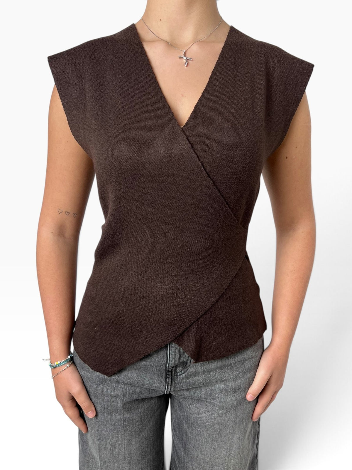 Gilet in maglia incrociato Donna  -  3137