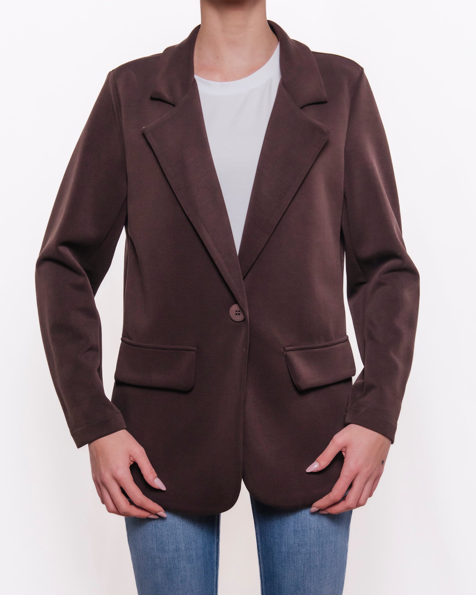 Blazer monopetto con tasche a patella Donna  -  8049KA