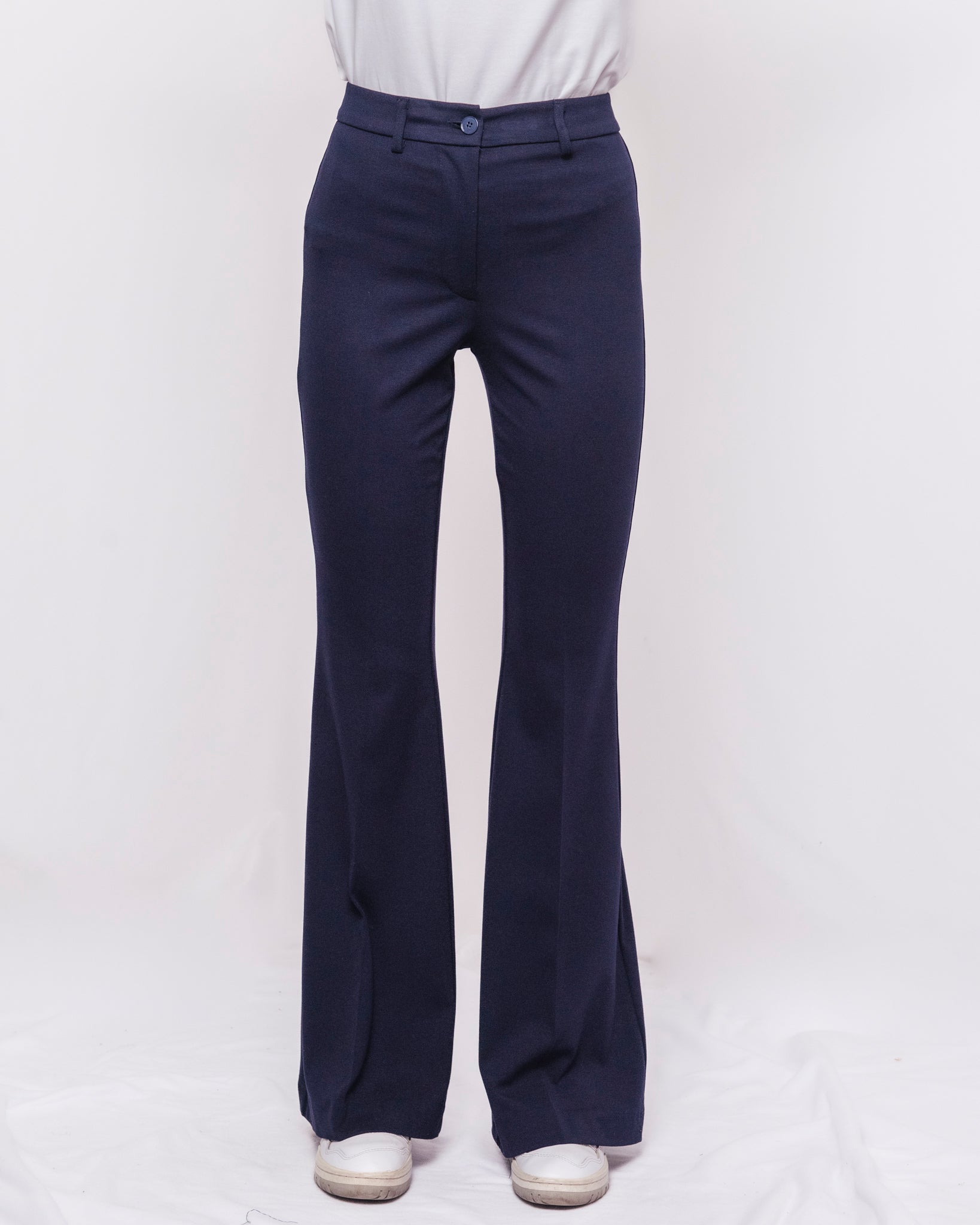 Pantaloni zampa a vita alta sartoriali Donna  -  TAB0261