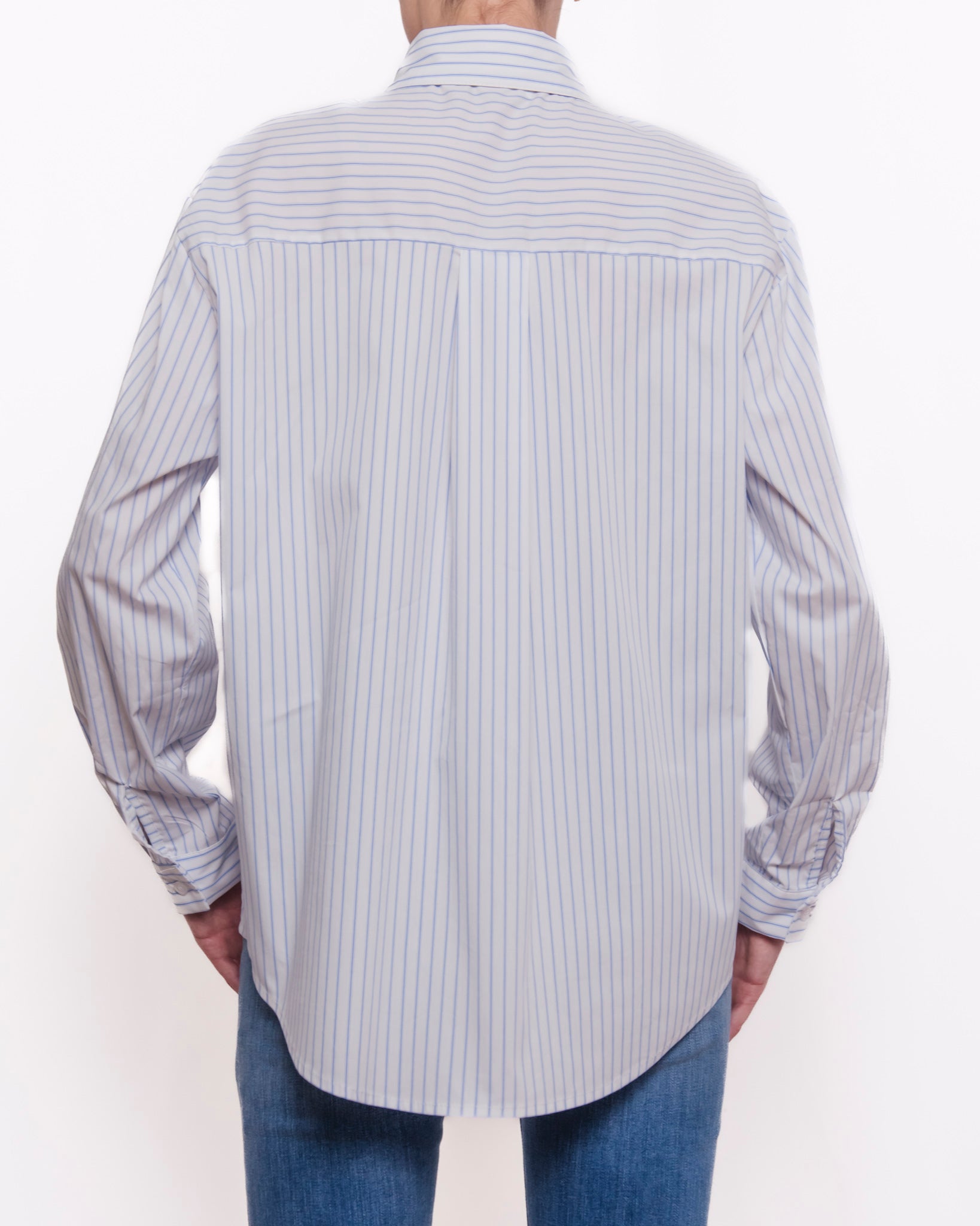 Camicia oversize a righe colletto classico Donna  -  82864V