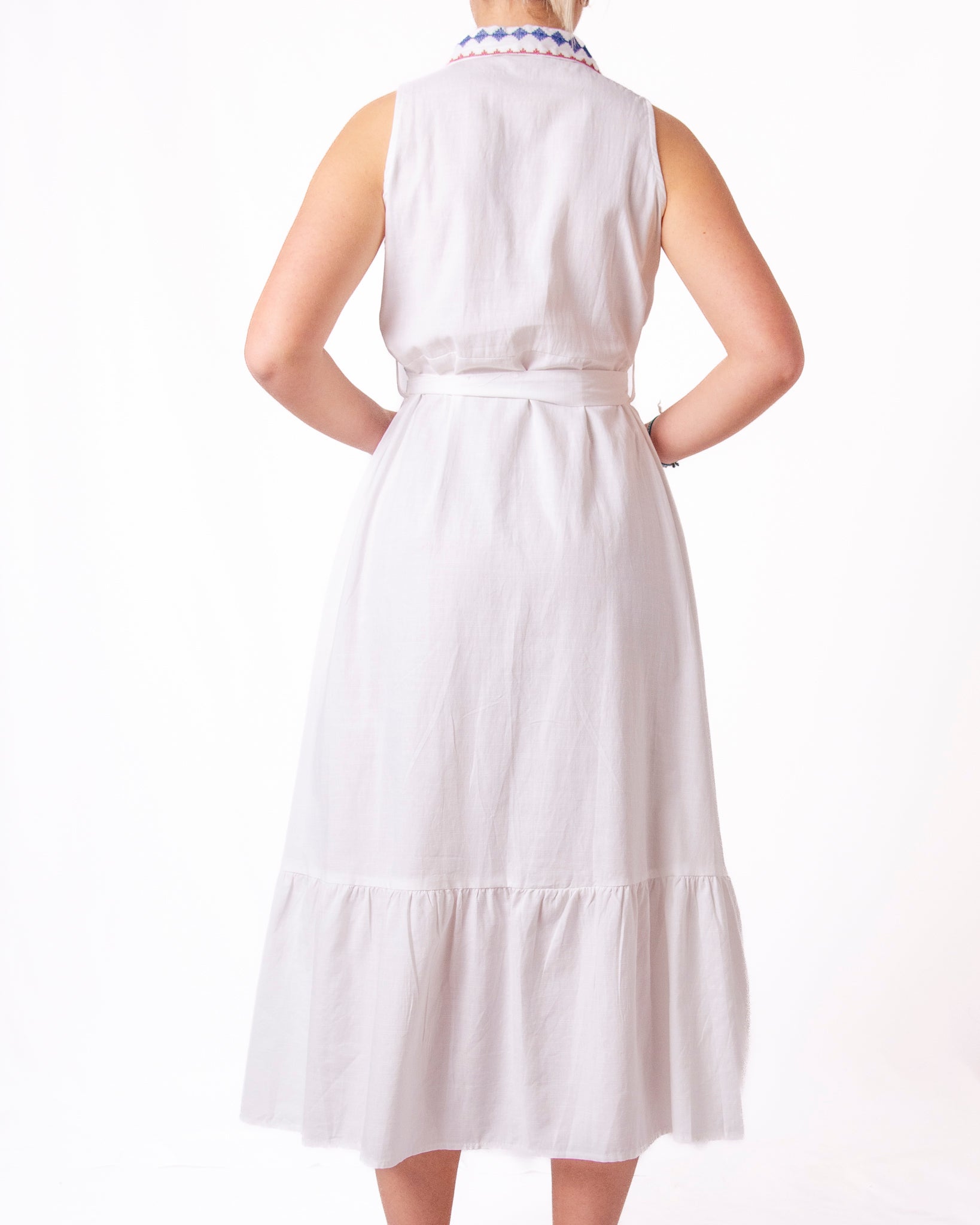 Abito Lungo Ricamo Cintura Donna  -  4822707