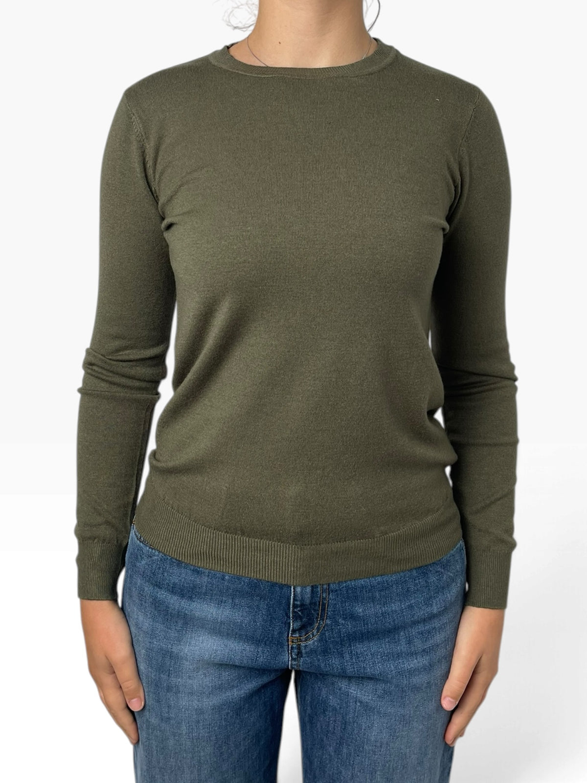 Maglia basic girocollo aderente Donna  -  T-022