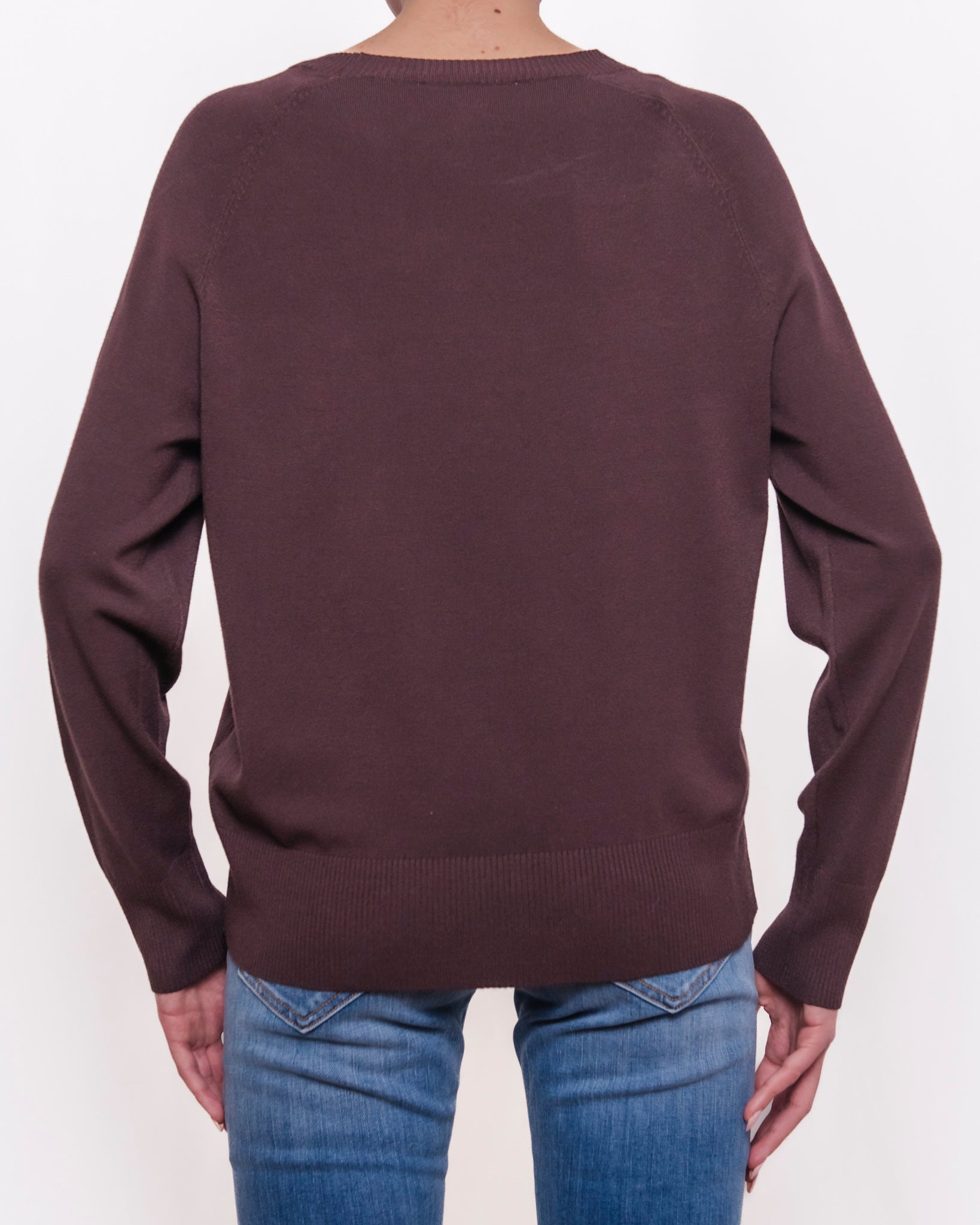 Maglia girocollo in maglia fine a maniche lunghe Donna  -  6259KA