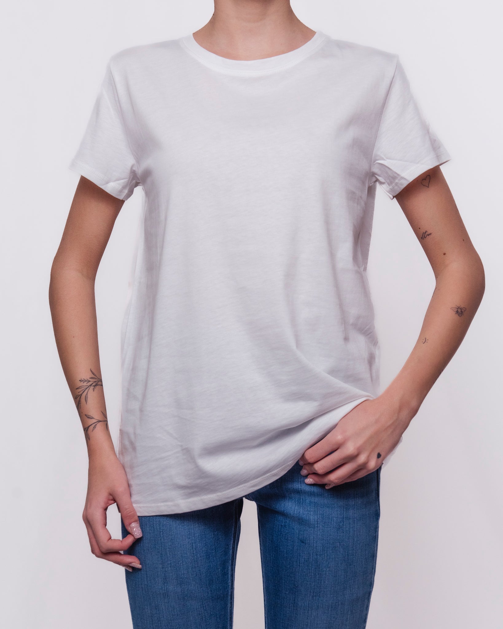 T-shirt Basic in Cotone Scollo Tondo Donna  -  UAB0083