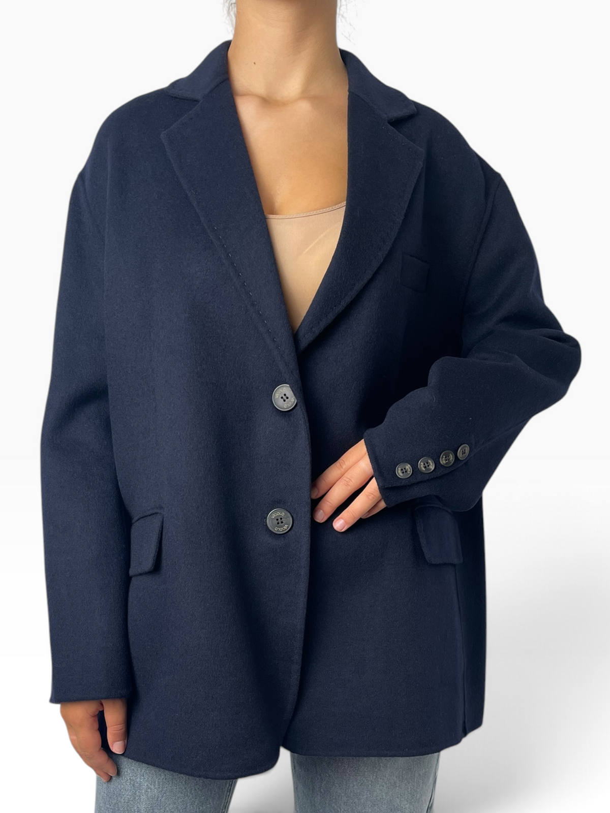 Cappotto oversize con collo a revers Donna  -  TAC0005