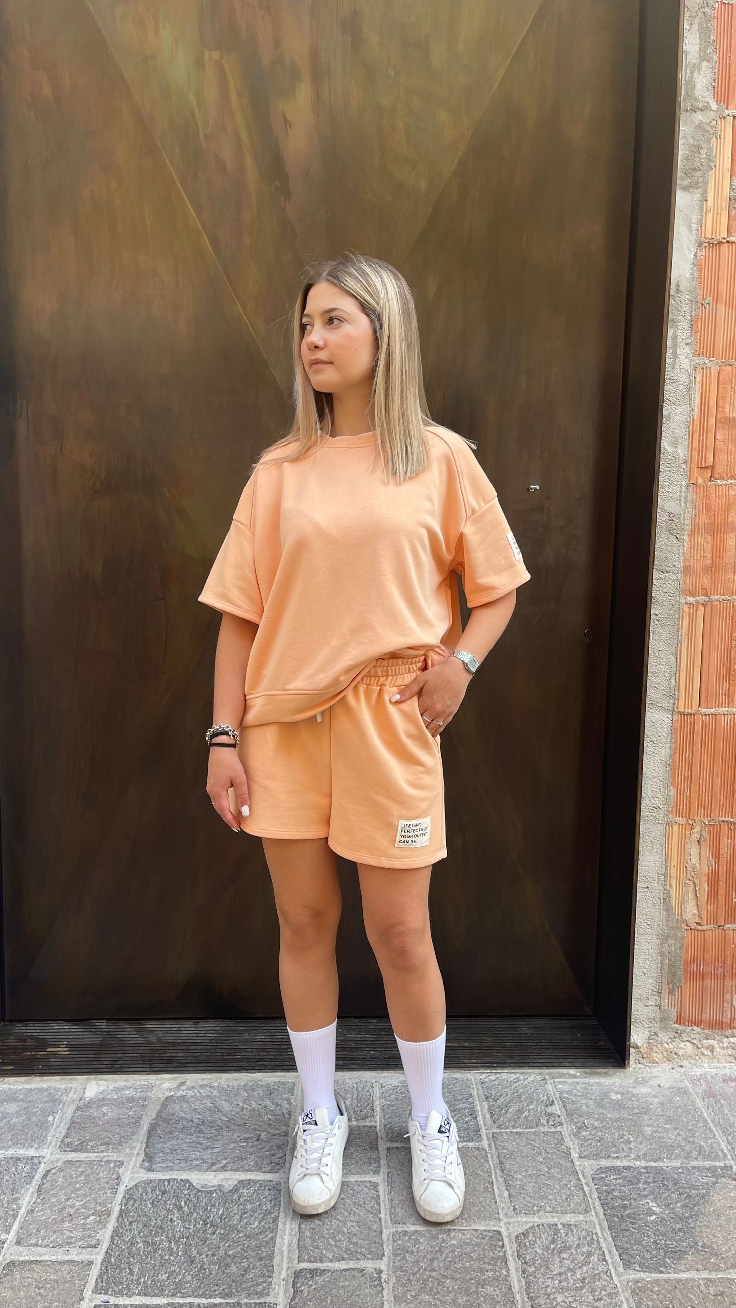 Coordinato Santorini t-shirt e shorts in felpa Donna  -  50901/50910V