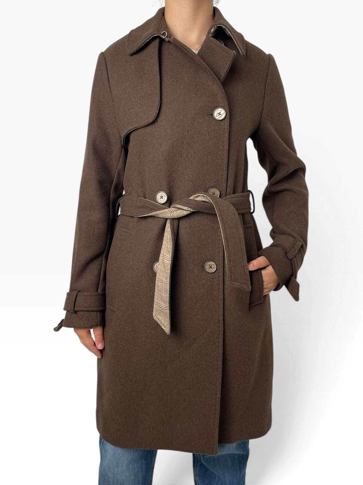 Cappotto doppiopetto stile trench Donna  -  MW2640604