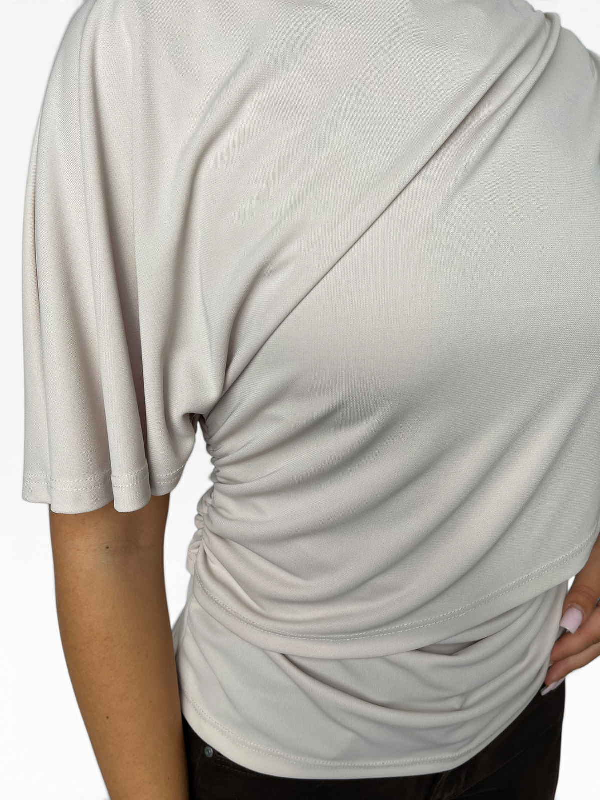 Maglia drappeggiata scollo a barca Donna  -  0963CI