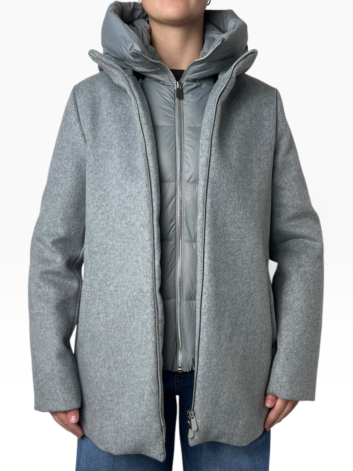 Cappotto con pettorina trapuntata Donna  -  P175