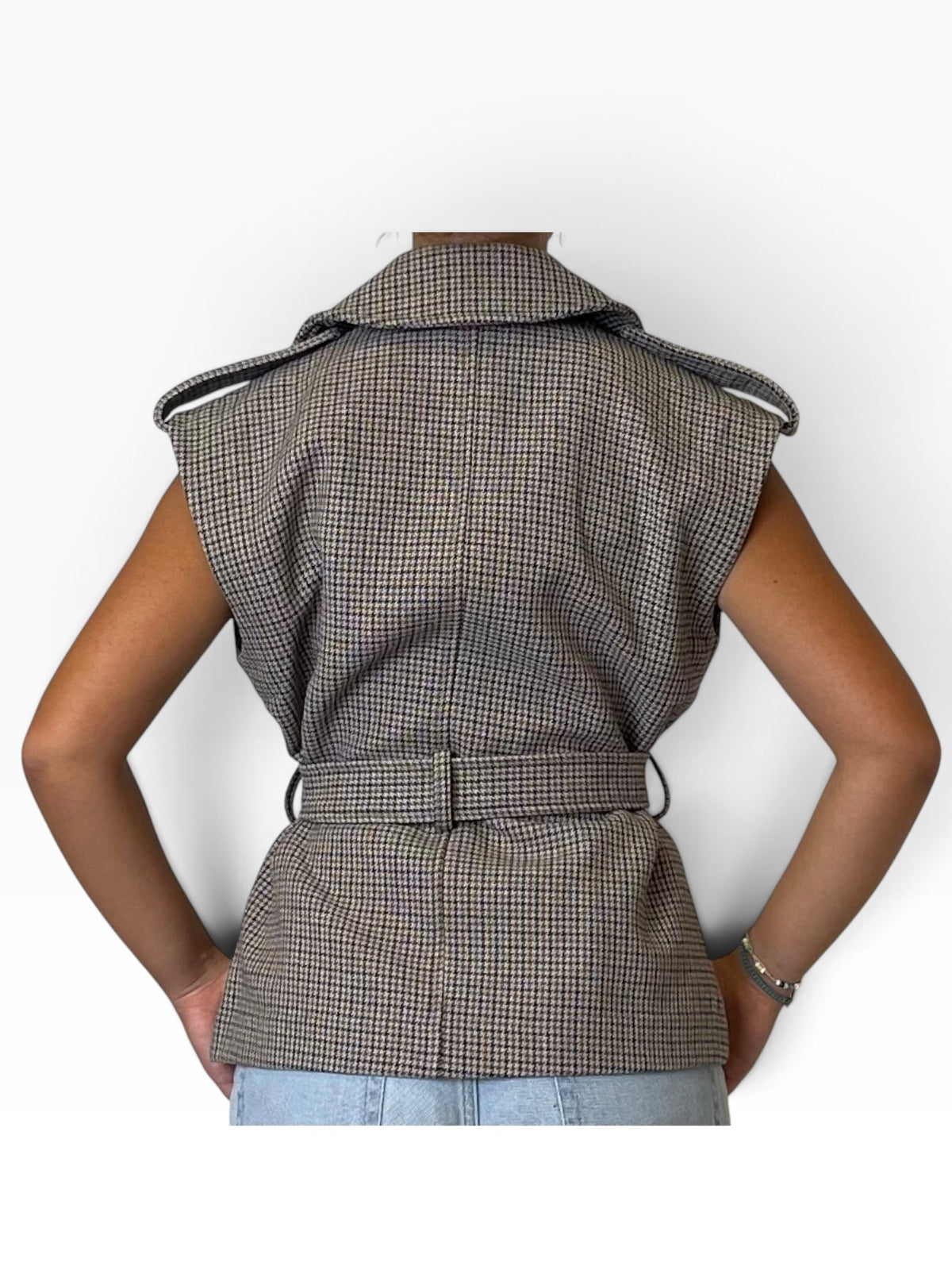 Gilet pied de poule doppiopetto Donna  -  1123CI