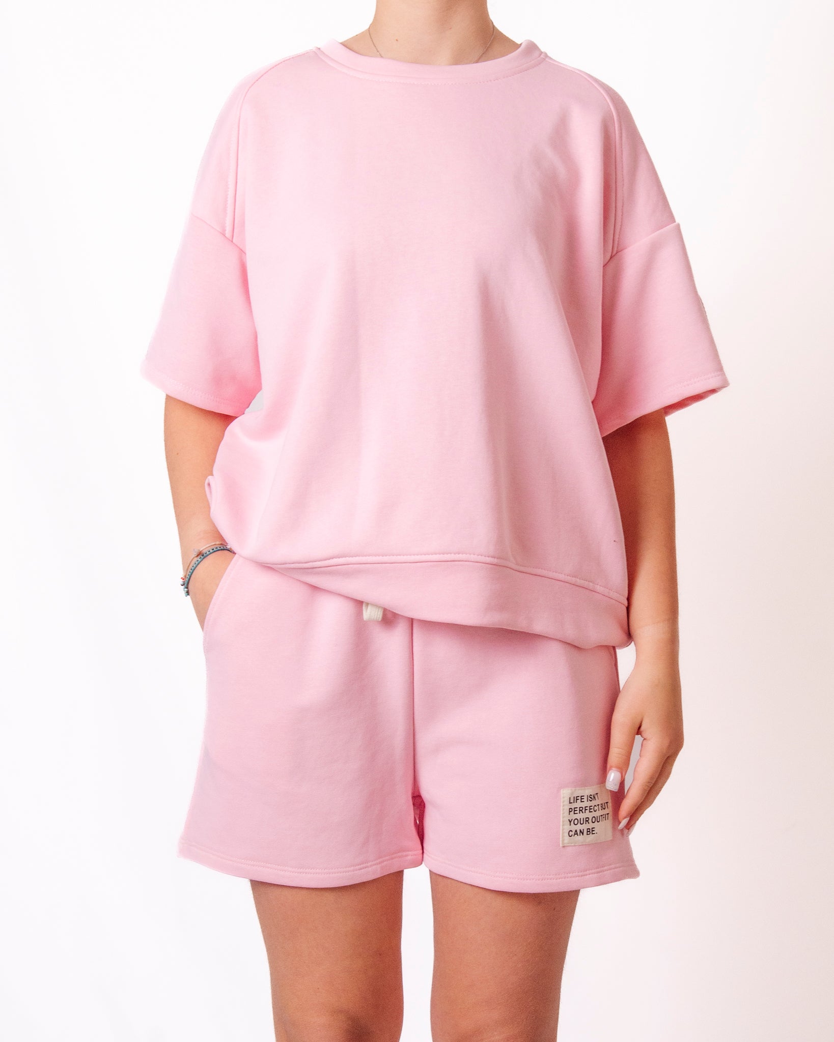 Coordinato Santorini t-shirt e shorts in felpa Donna  -  50901/50910V