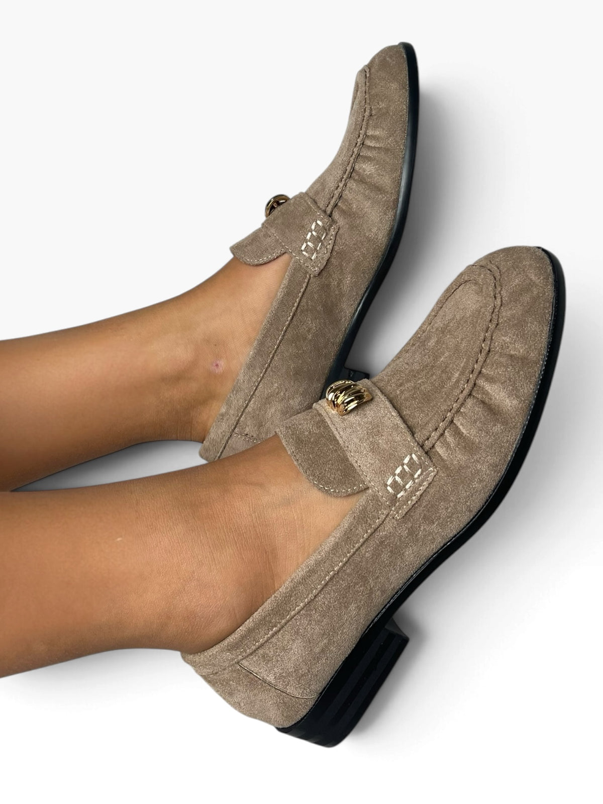 Mocassino scamosciato con morsetto Donna  -  BQ104