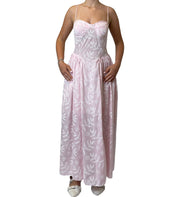 Abito Lungo con Bustier e Gonna in Sangallo Donna  -  6854