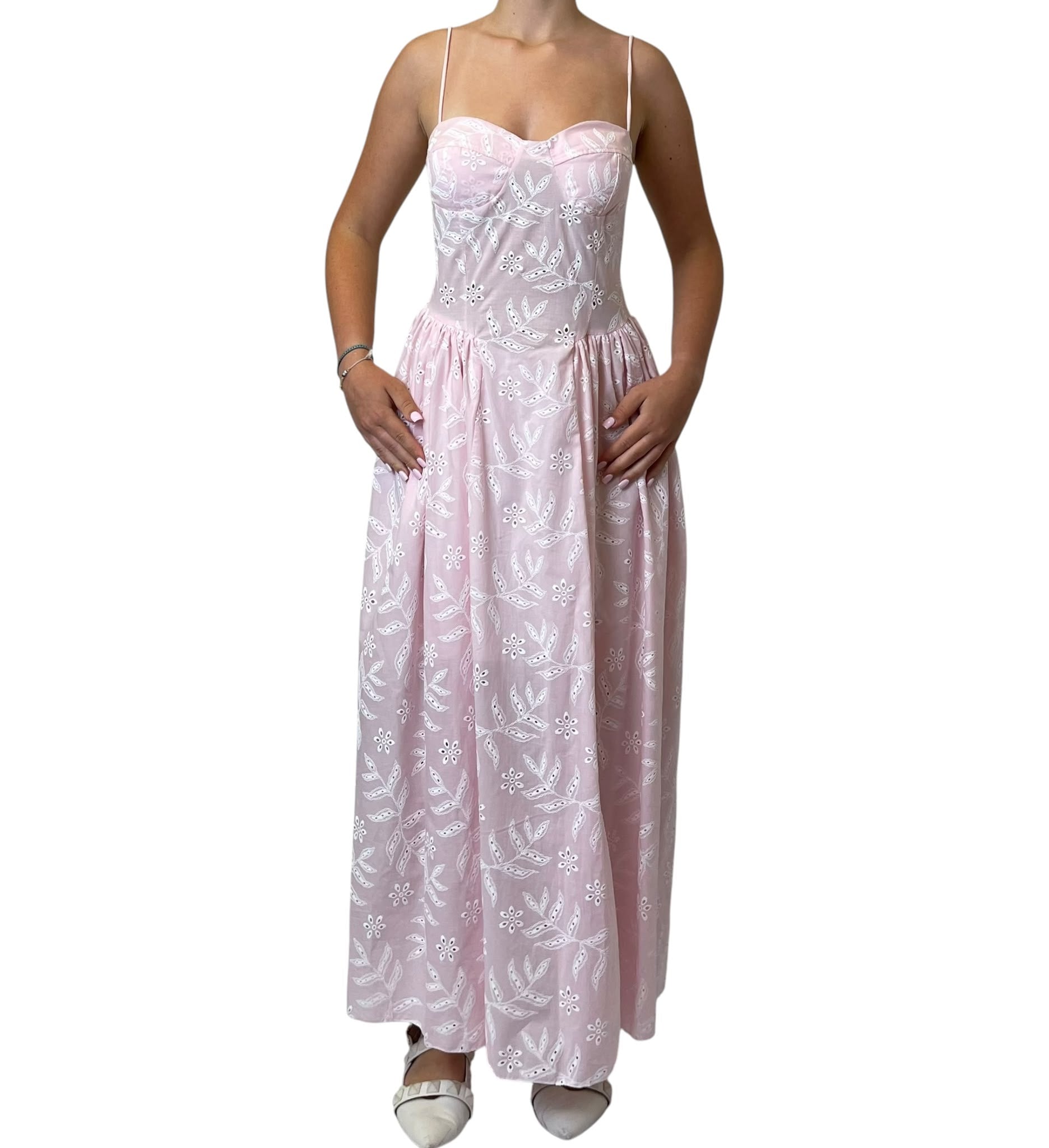 Abito Lungo con Bustier e Gonna in Sangallo Donna  -  6854