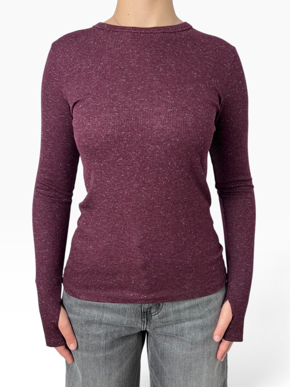 Maglia aderente con fori pollice Donna  -  UAC0219