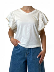 T-shirt con Maniche Volant Donna  -  4692X
