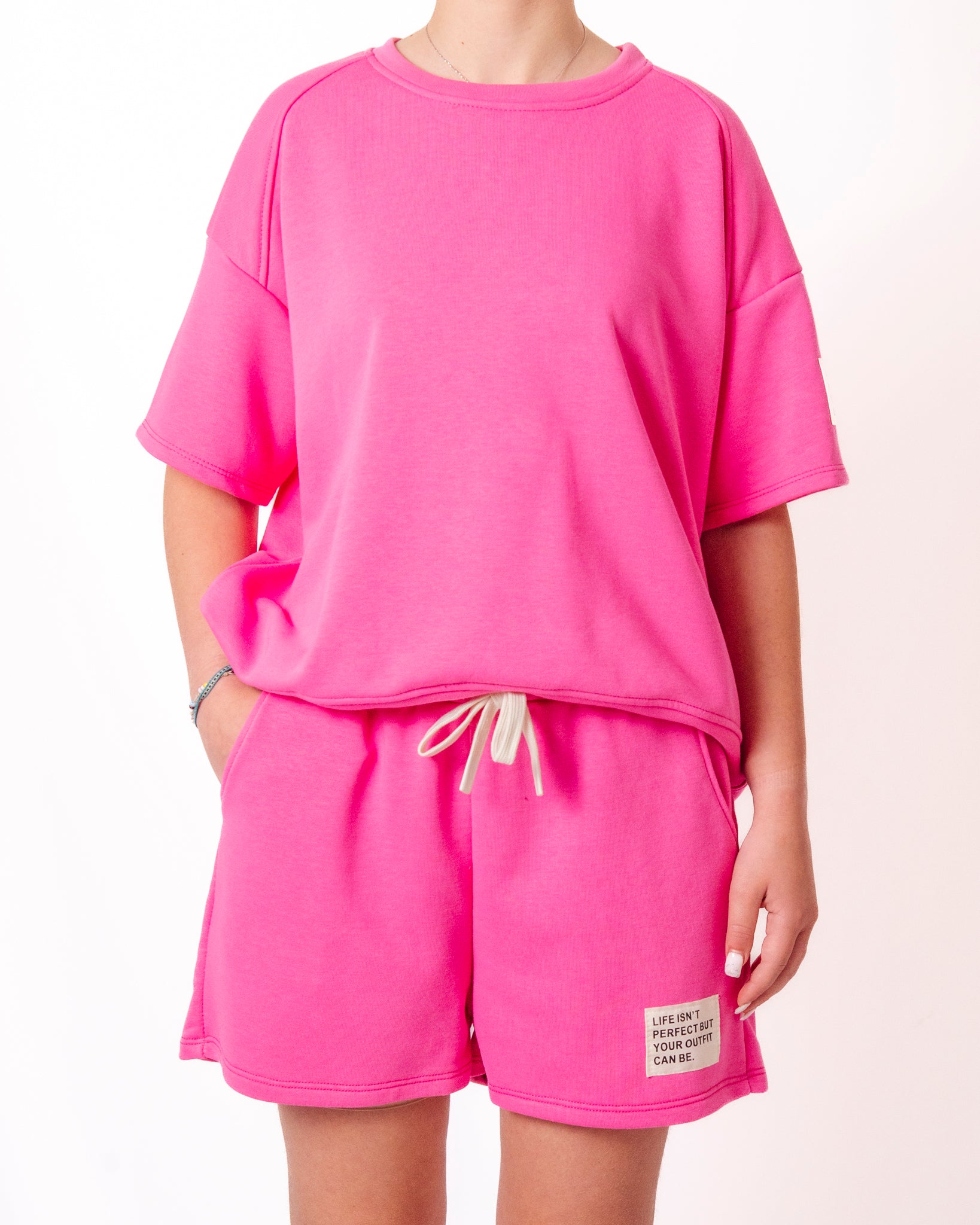 Coordinato Santorini t-shirt e shorts in felpa Donna  -  50901/50910V