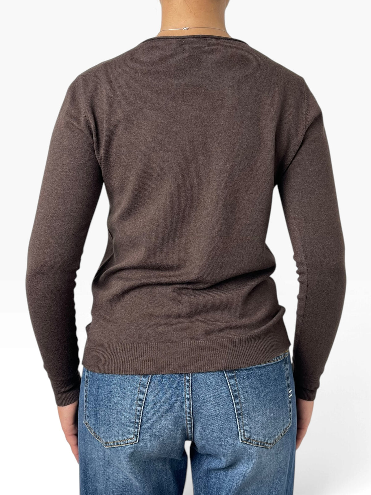 Maglia girocollo in maglia fine Donna  -  ALF82040KA