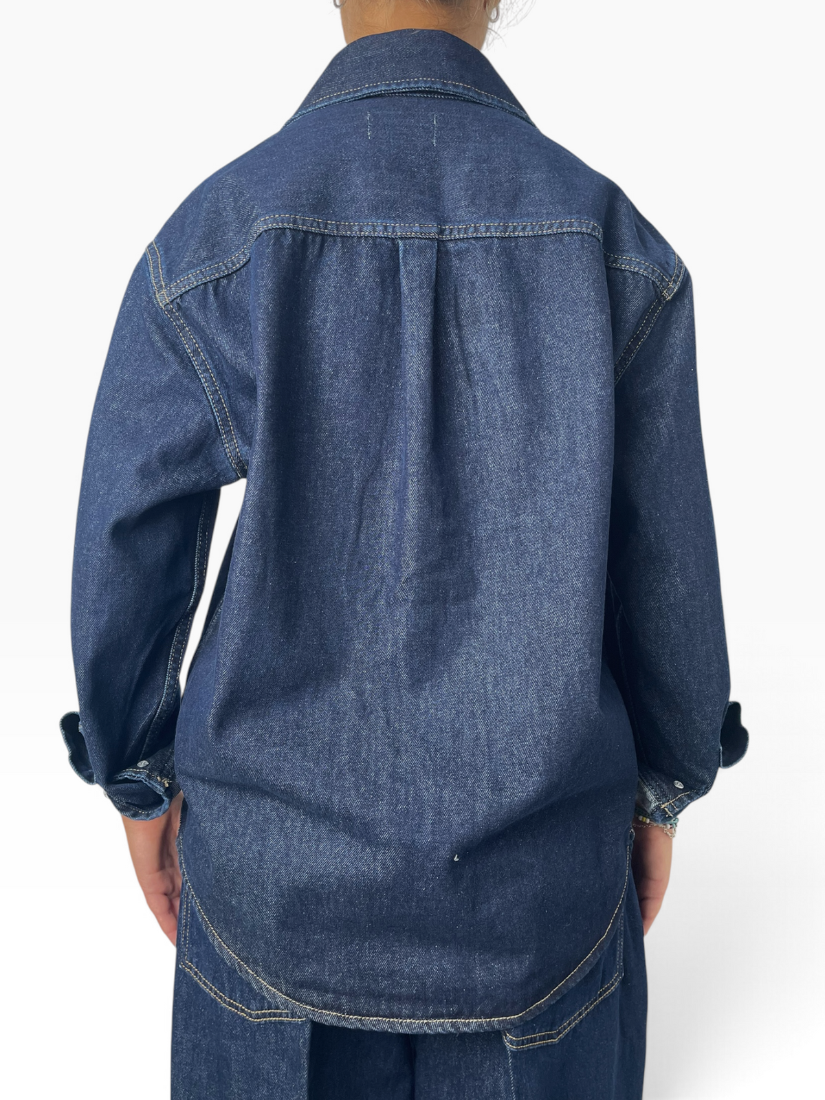 Camicia oversize in denim compatto Donna  -  DAC5056