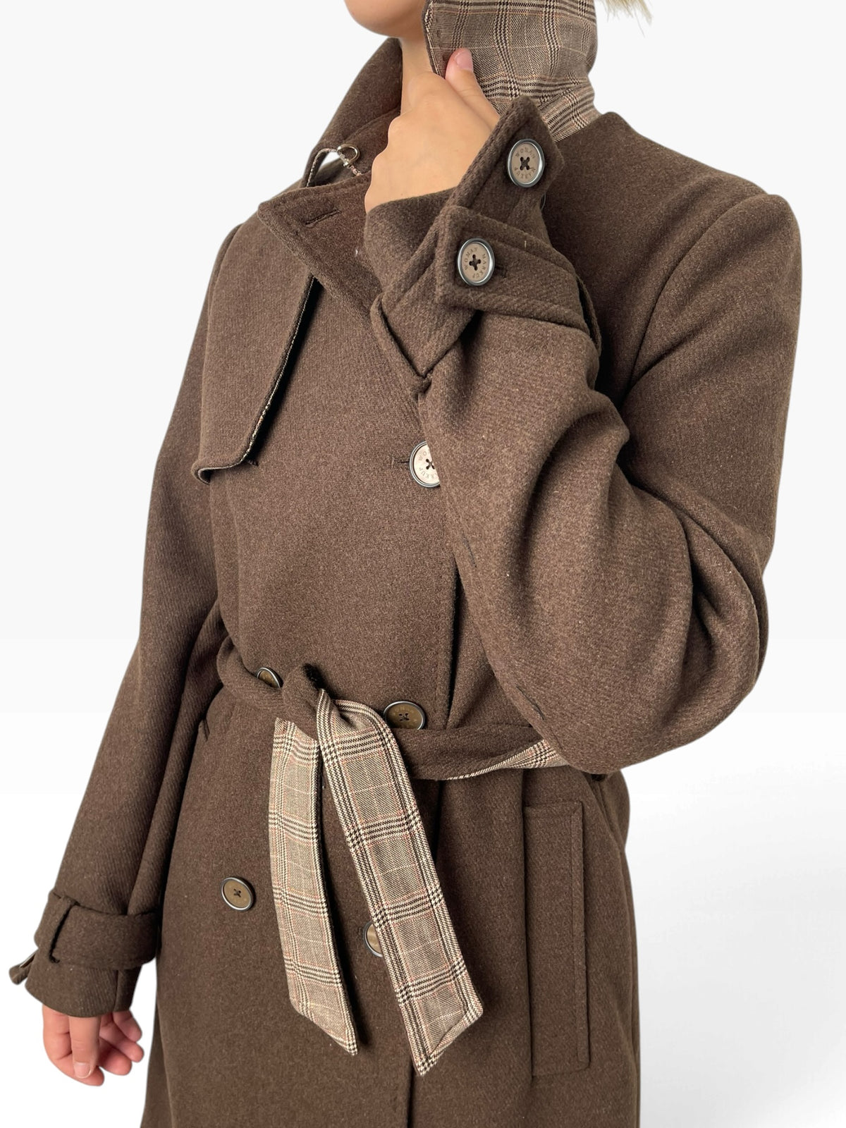 Cappotto doppiopetto stile trench Donna  -  MW2640604
