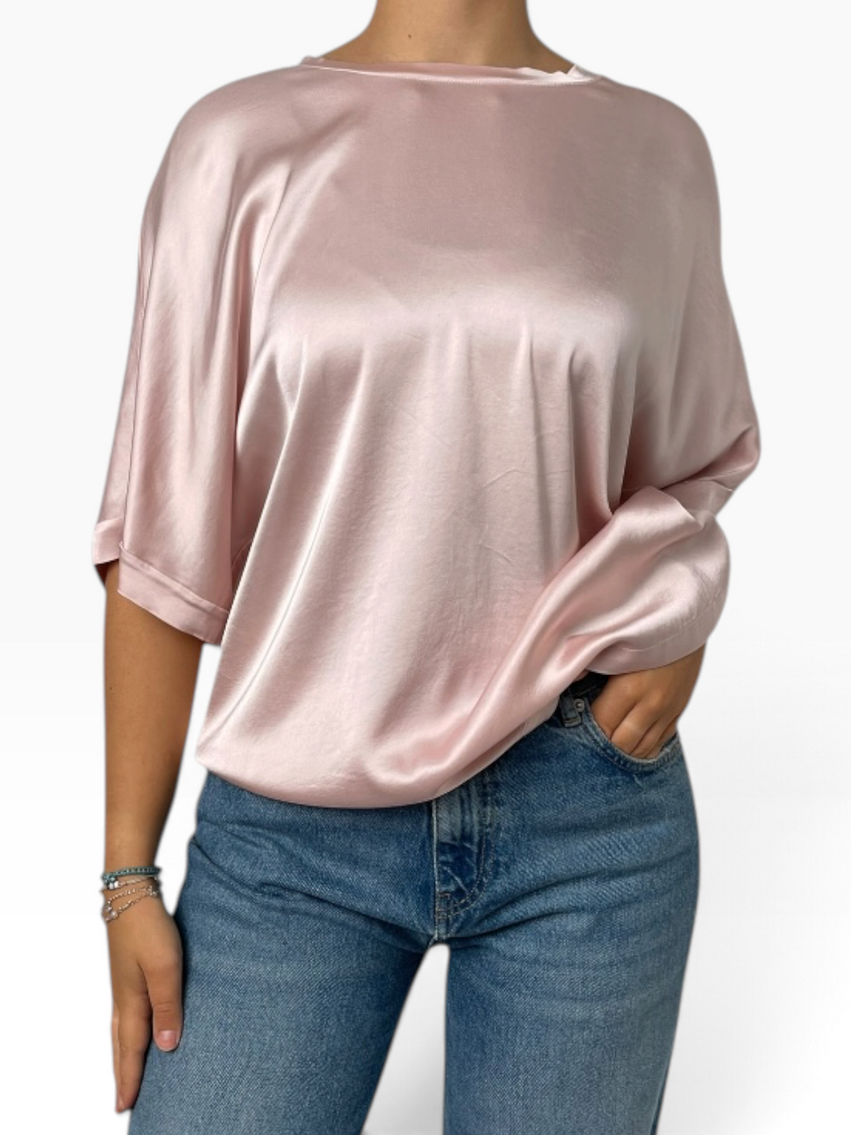T-shirt fluida in satin Donna  -  TAC0767
