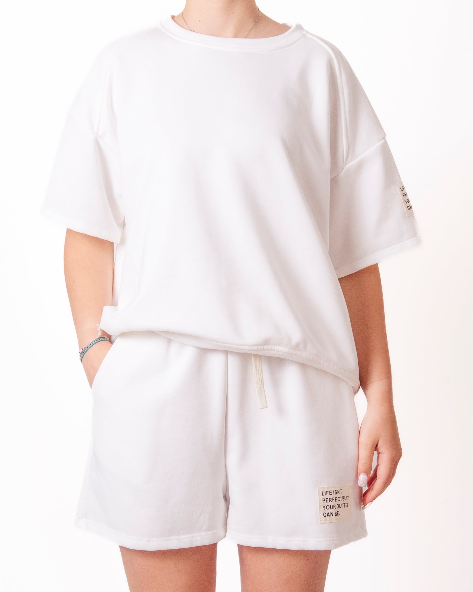 Coordinato Santorini t-shirt e shorts in felpa Donna  -  50901/50910V