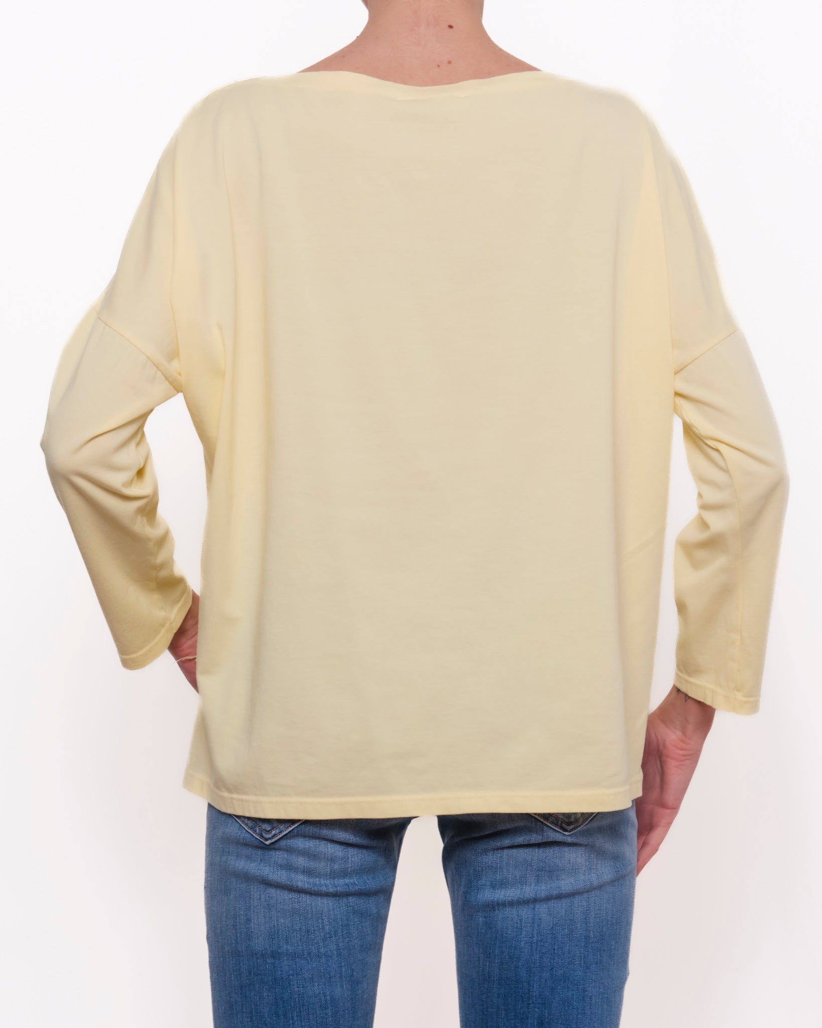 T-shirt oversize maniche lunghe scollatura a barca Donna  -  82879V
