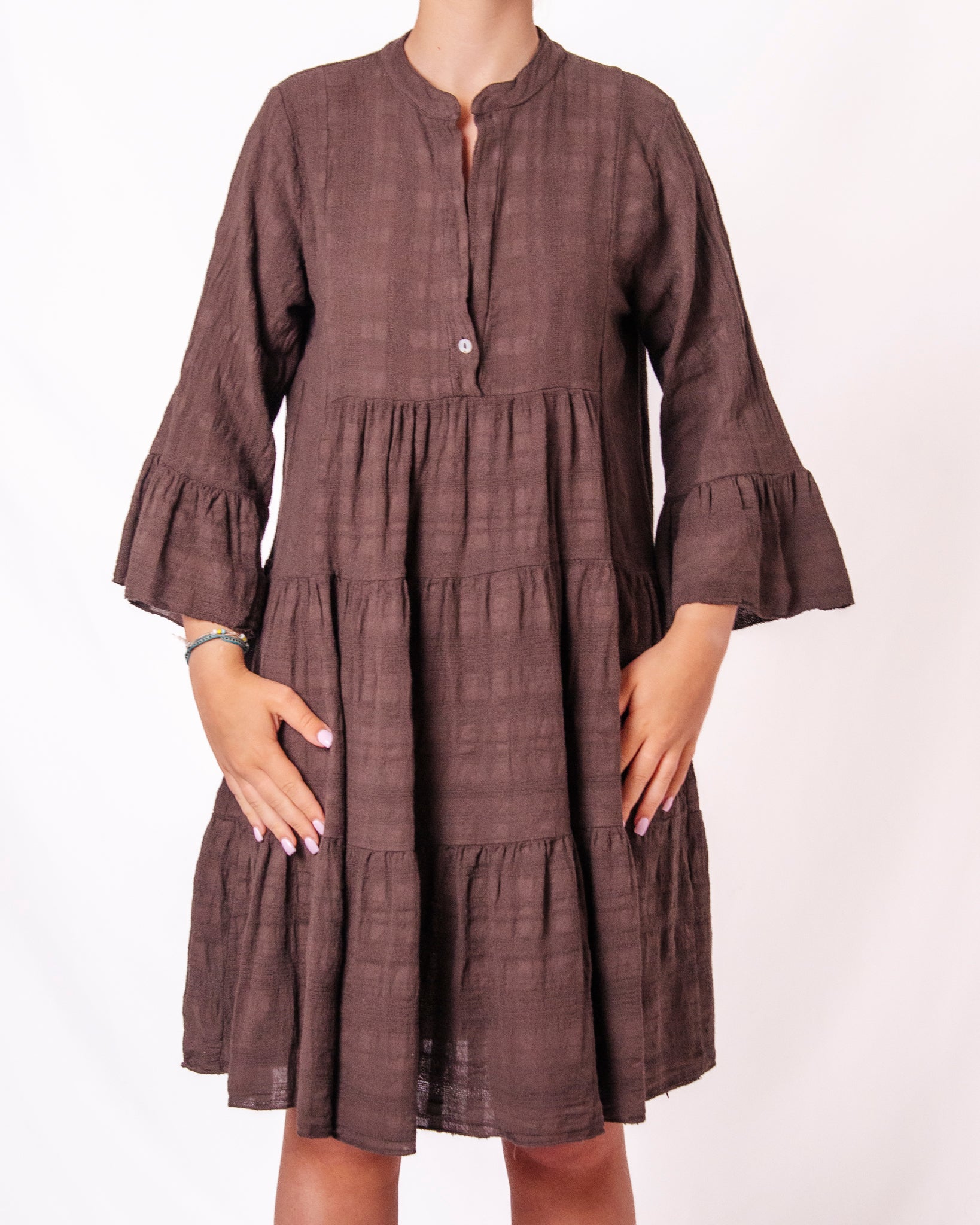 Vestito a Balze in Mussola con Volant Donna  -  222071V
