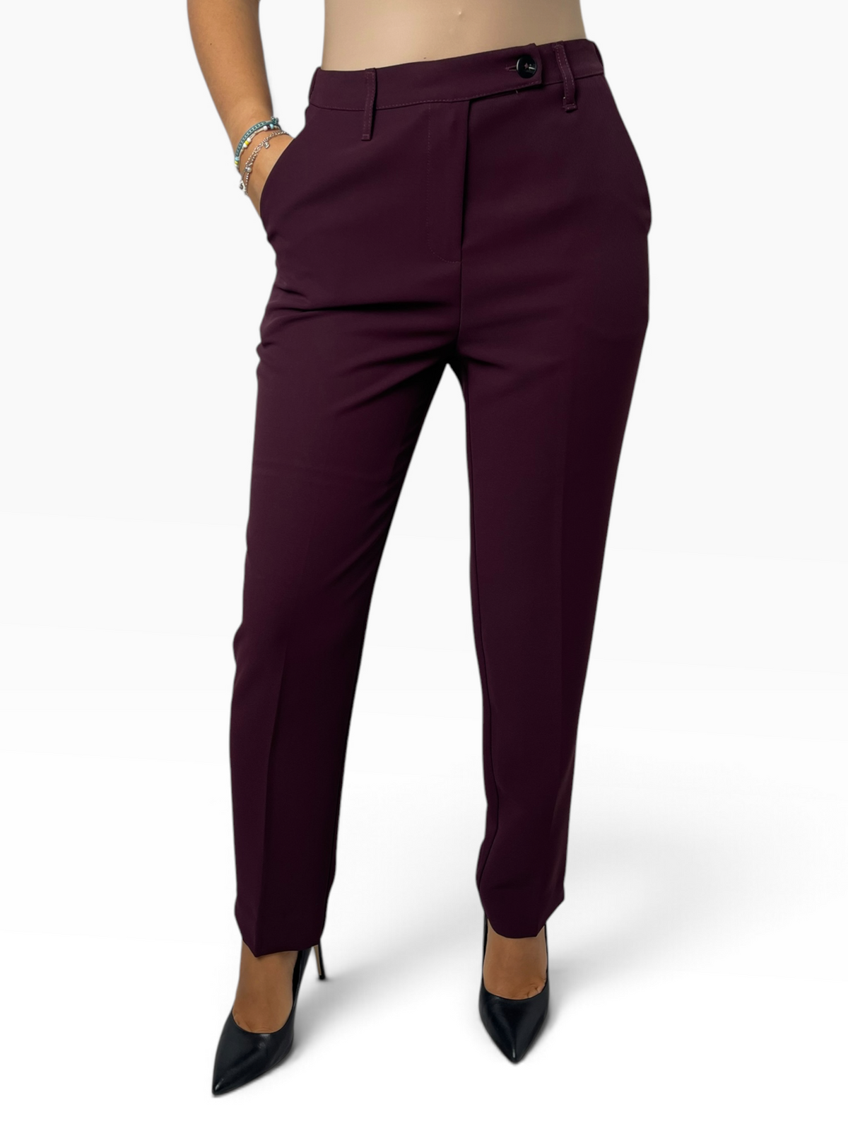 Pantalone sartoriale con riga stirata Donna  -  P3471F25827