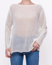 Maglione Traforato Oversize Manica Lunga Donna  -  61120