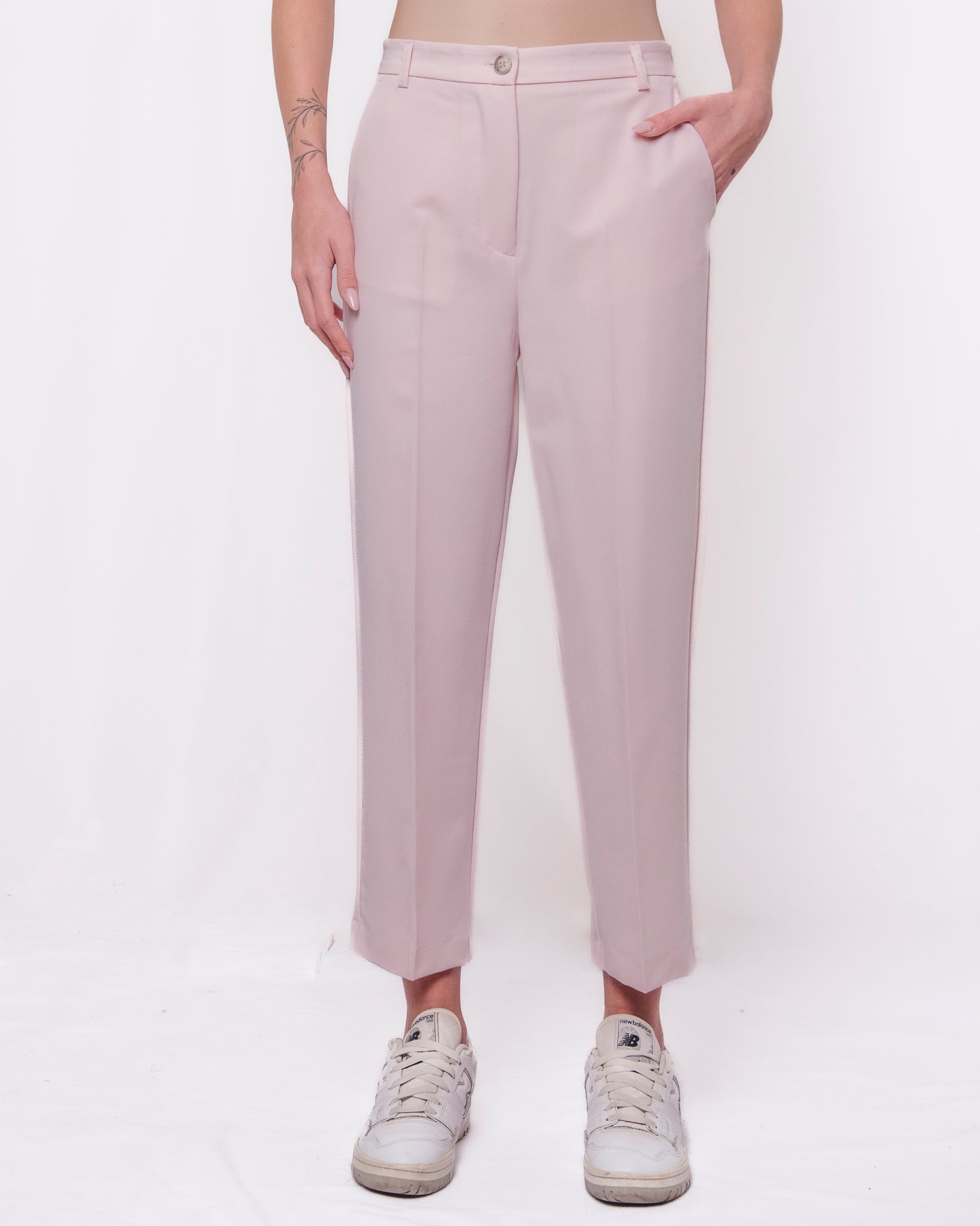 Pantaloni sartoriali straight leg vita alta Donna  -  TAB0249