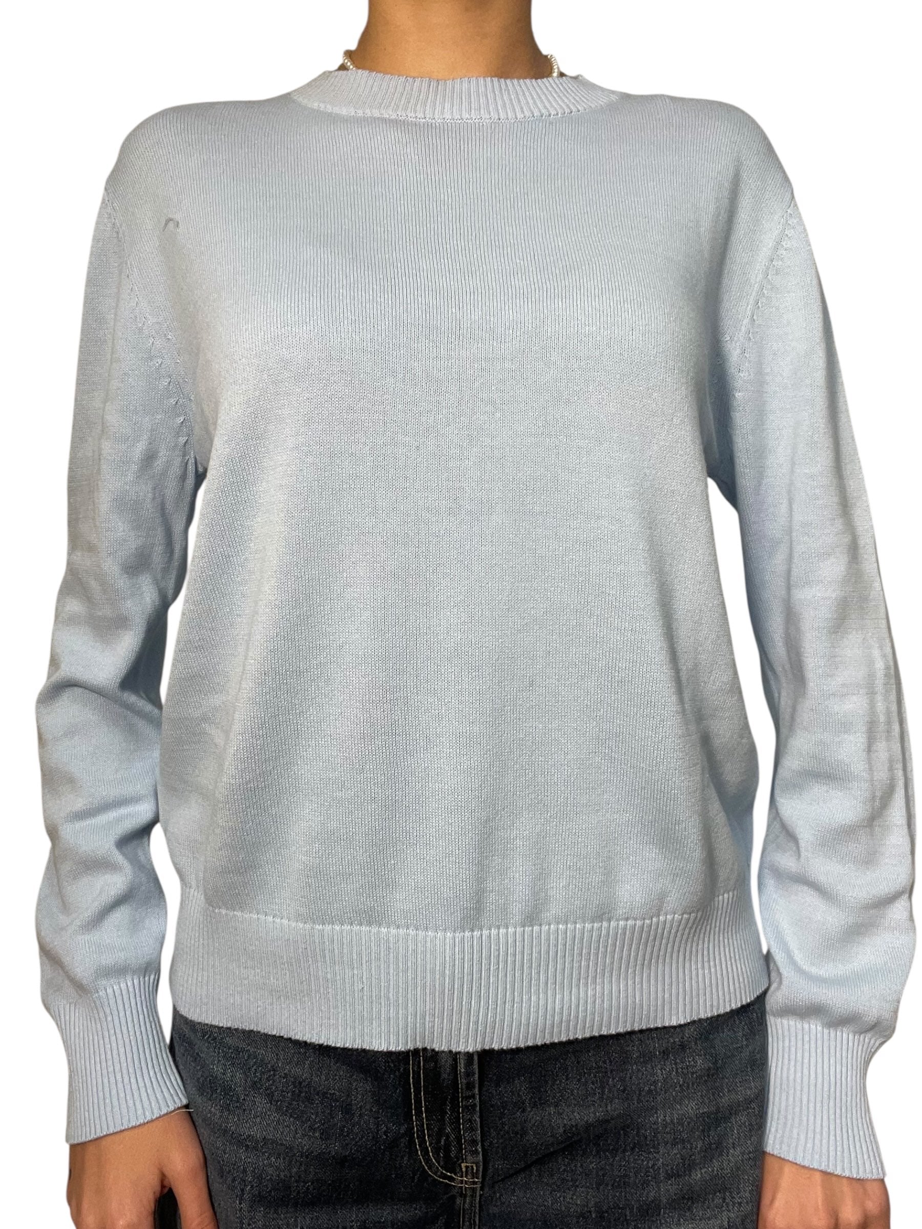 Maglia girocollo in maglia fine maniche lunghe Donna  -  0134KA
