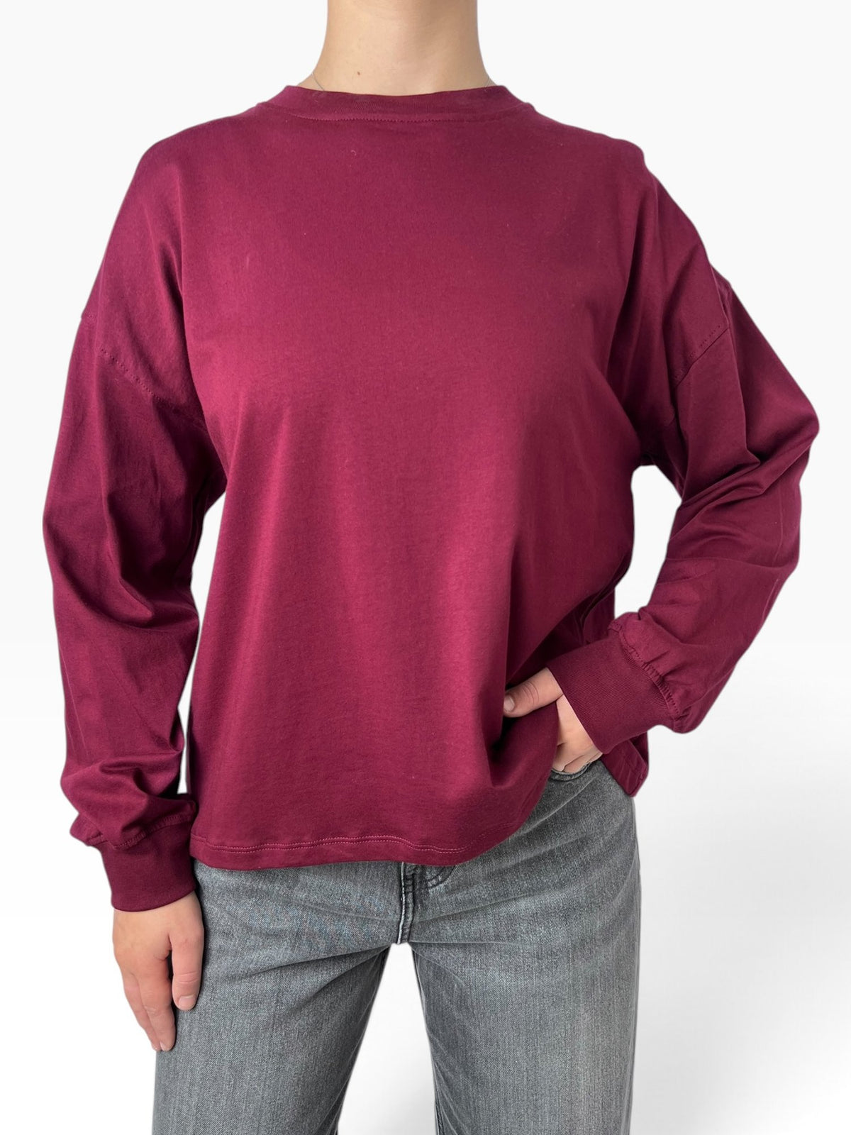 T-shirt manica lunga in cotone Donna  -  UAC0179