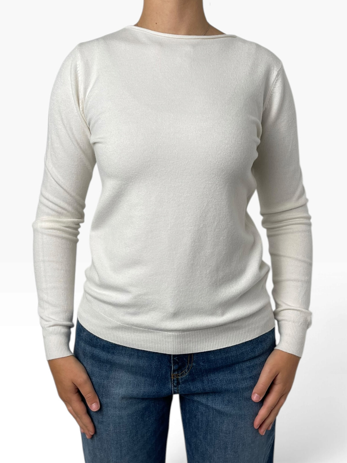 Maglia girocollo in maglia fine Donna  -  ALF82040KA