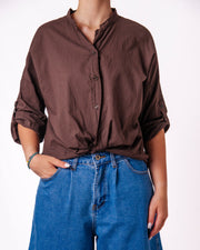 Blusa con Collo con Volant e Nodo in Vita Donna  -  1032UP